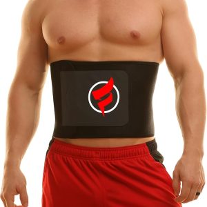 Fitru Waist Trimmer Sauna Ab Belt for Women & Men - Waist Trainer Stomach Wrap