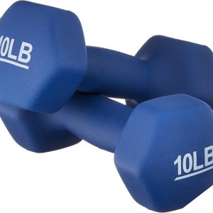 Amazon Basics Neoprene Dumbbell Hand Weights for Exercise and Muscle Toning