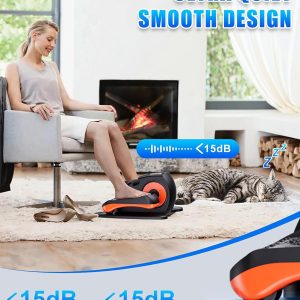 Under Desk Elliptical Machine, Electric Elliptical Leg Exerciser for Seniors with 12 Adjustable, Portable Quiet Elliptical Exercise Machine, Seated Pedal Exerciser with Remote Control